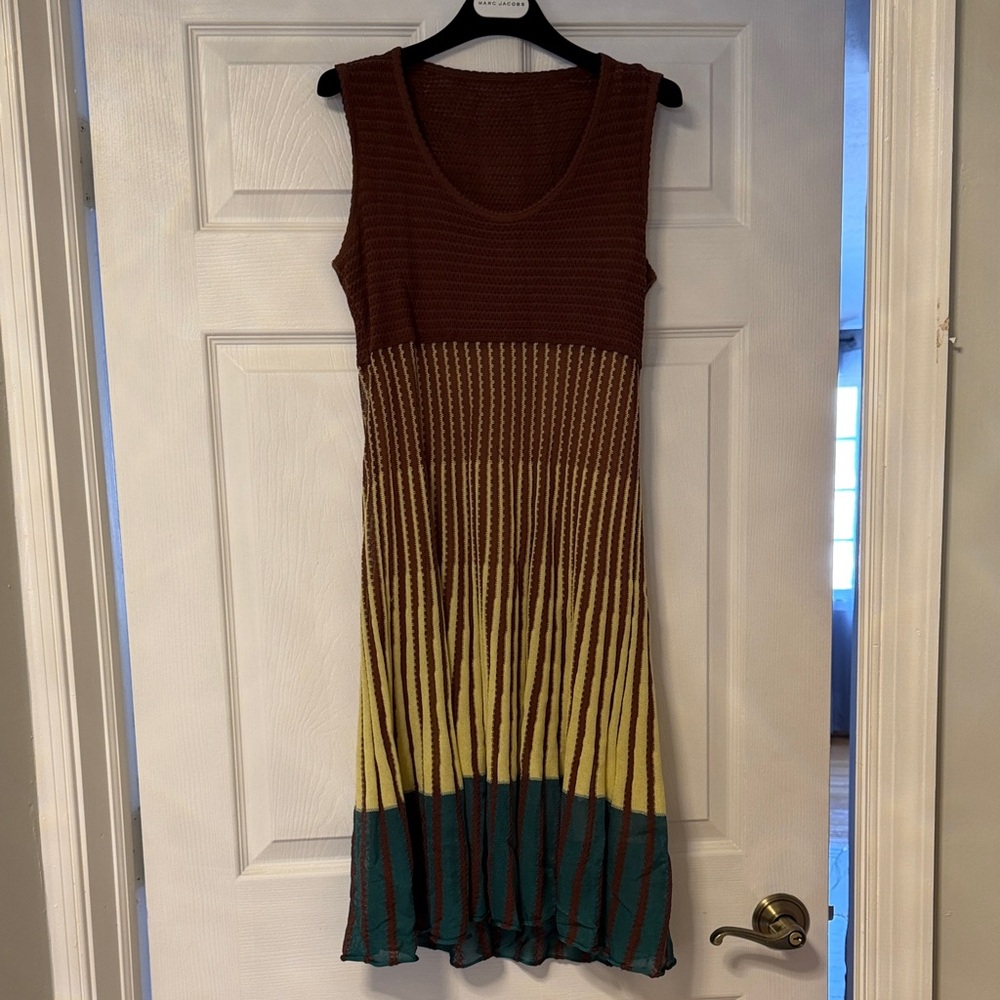 M by Missoni Multicolor Striped Midi Dress